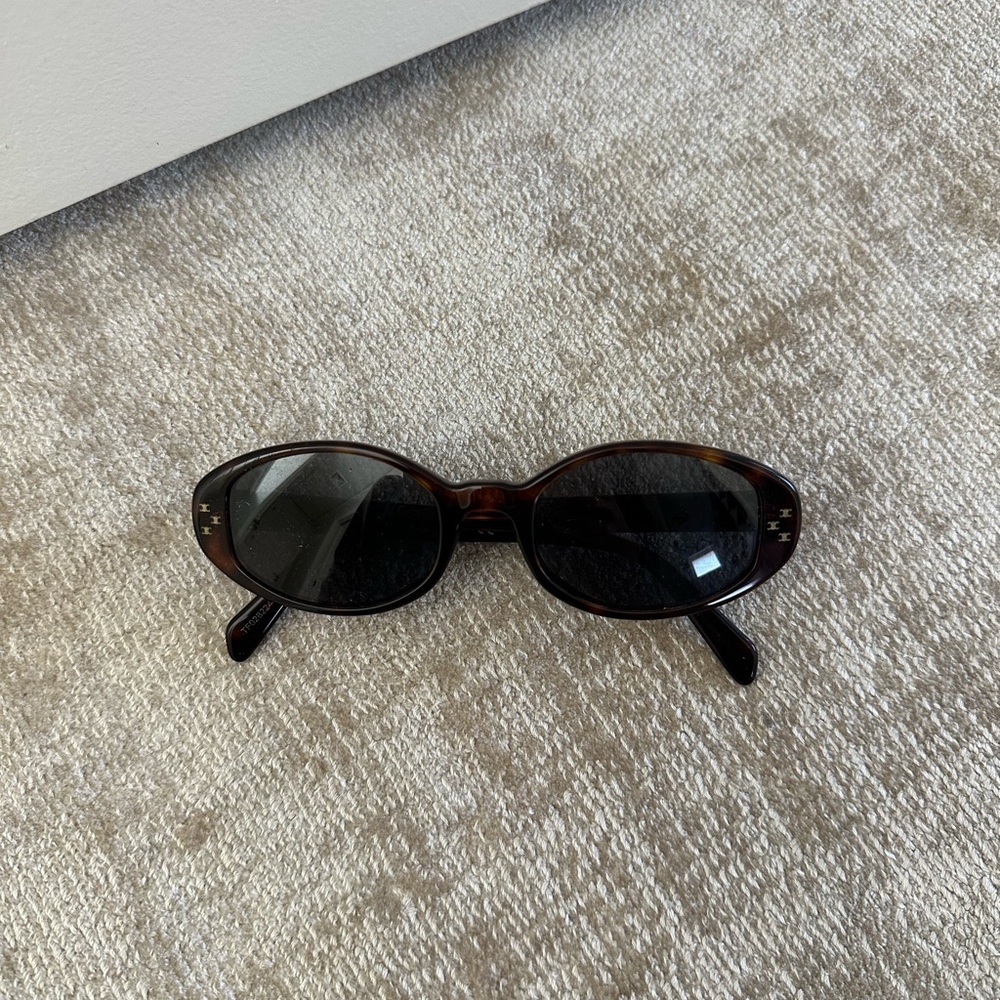 Celine oval triomphe brown sunglasses